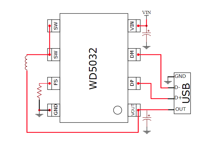 WD5032應(yīng)用電路